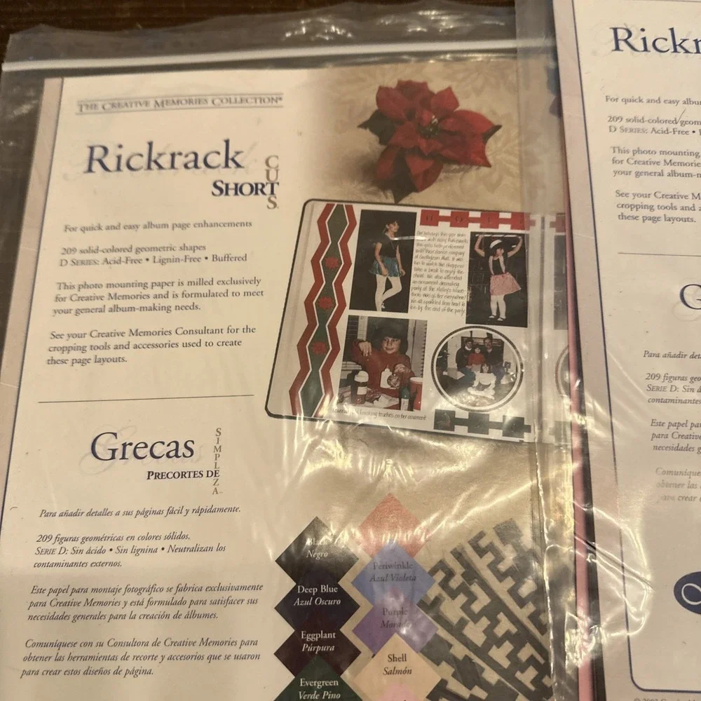 Creative Memories Short Cuts Rickrack Scrapbook 209 pieces 11 colors Lot Of 2
